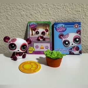 Littlest Pet Shop Series 3 G7 Bear # 131, with accessory, token, and card.